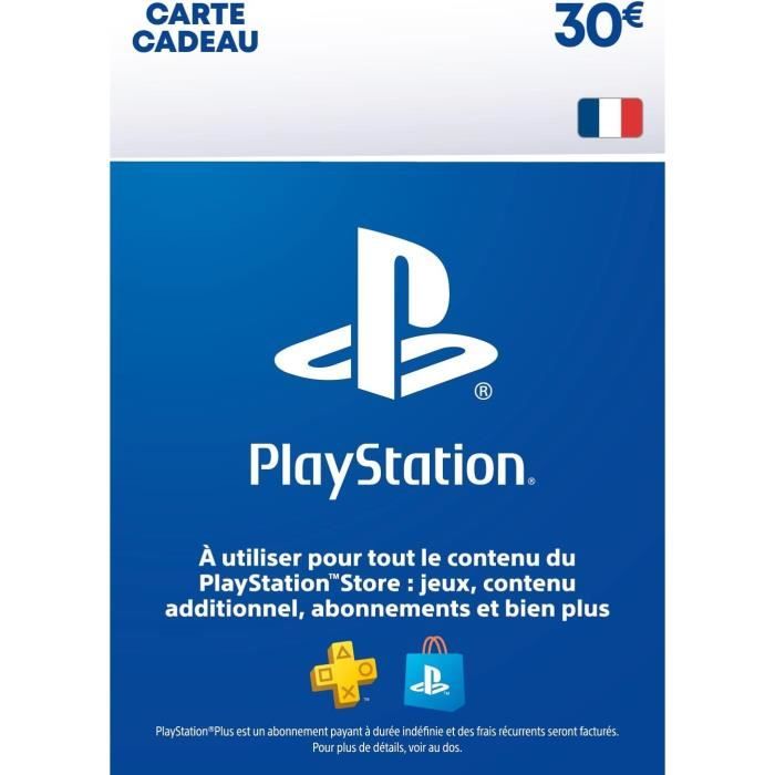Carte PSN 30€ Acheter Carte PlayStation Network 30 Euros