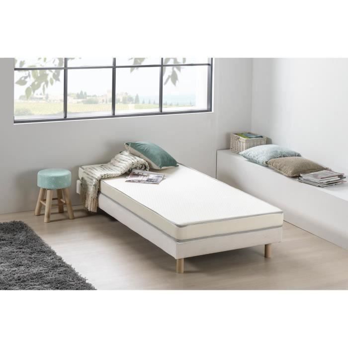 deko dream matelas mousse 90 x 190 cm - confort ferme - epaisseur 12 cm - kietoa