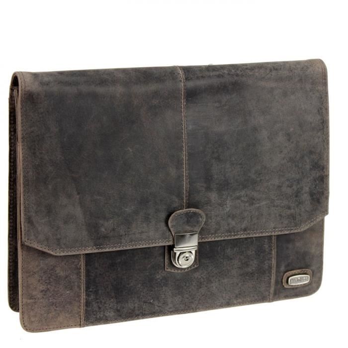 Porte-Documents En Cuir Crazy Horse Handadsume - Organisateur Bureau A4, IPad, Cartes