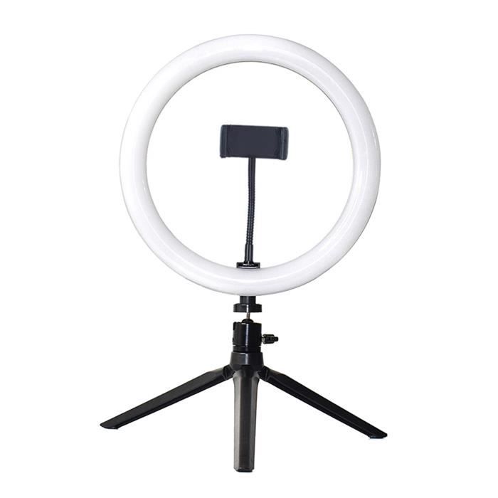 Selfie Anneau Lumière avec Trépied Stand - LED Cercle Halo Lumière avec  Support de Téléphone portable pour le Flux En 10 pouces - Cdiscount  Appareil Photo