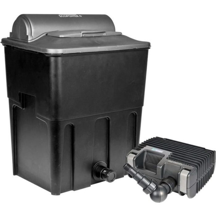 Kit de filtration pour bassin Hozelock - Ecopower Plus 12000 avec pompe 3500L et filtre UV 12W