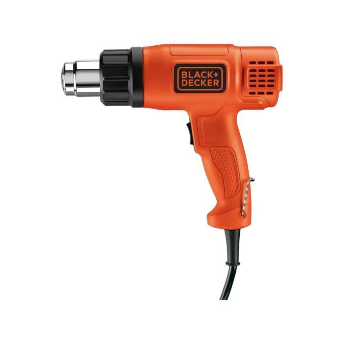 Décapeur Thermique BLACK+DECKER - Poignée pistolet 1750W 570 à 740L/min (Livré avec 1 Grattoir)