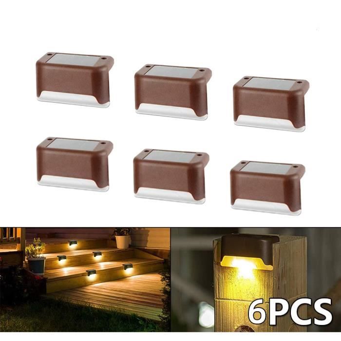 HIBOITEC Lot De 6 Lampes Solaires à 59 LED Pour Extérieur, Lumière Blanche 6000 K, IP65, étanche IP65, Luminosité Réglable, Lampes De Jardin Pour Extérieur, Cour, Chemins