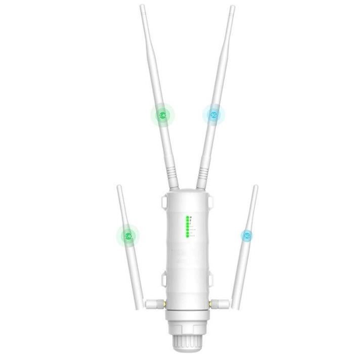 Répéteur extérieur AC600 Point daccès extérieur Prolongateur de Signal sans Fil Amplificateur de Signal WiFi 2