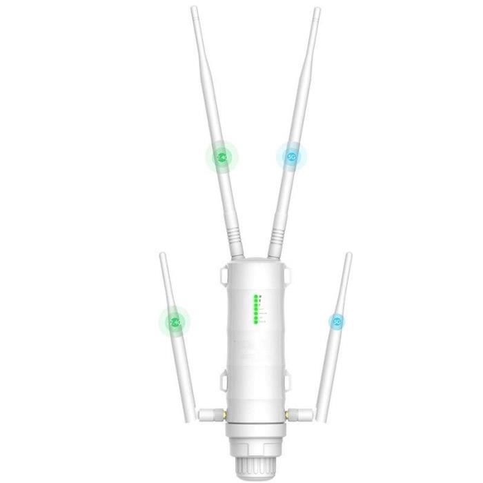 Répéteur extérieur AC600 Point d'accès extérieur Prolongateur de Signal sans Fil Amplificateur de Signal WiFi 2