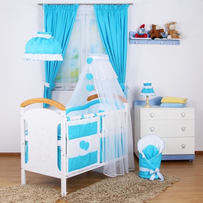 Set Lit Bebe 9 Pcs Ciel De Lit Tour De Lit Drap Cdiscount Puericulture Eveil Bebe