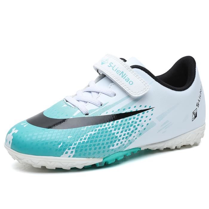 Chaussures De Football Garçon/unisexe - Semelle TPU Crampons Antidérapants - Fermeture Velcro - Synthétique