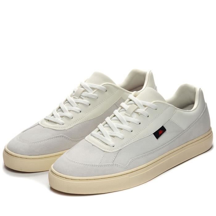 chaussures lifestyle gonz robe di kappa pour homme - blanc - cuir
