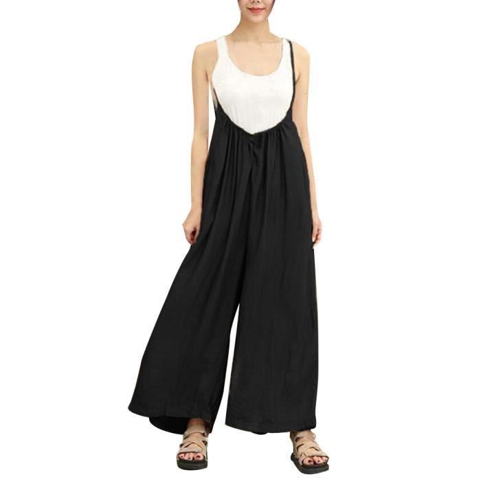 Pantalon femmes - d'été à jambes larges pour, - FR27Li Light_yellow