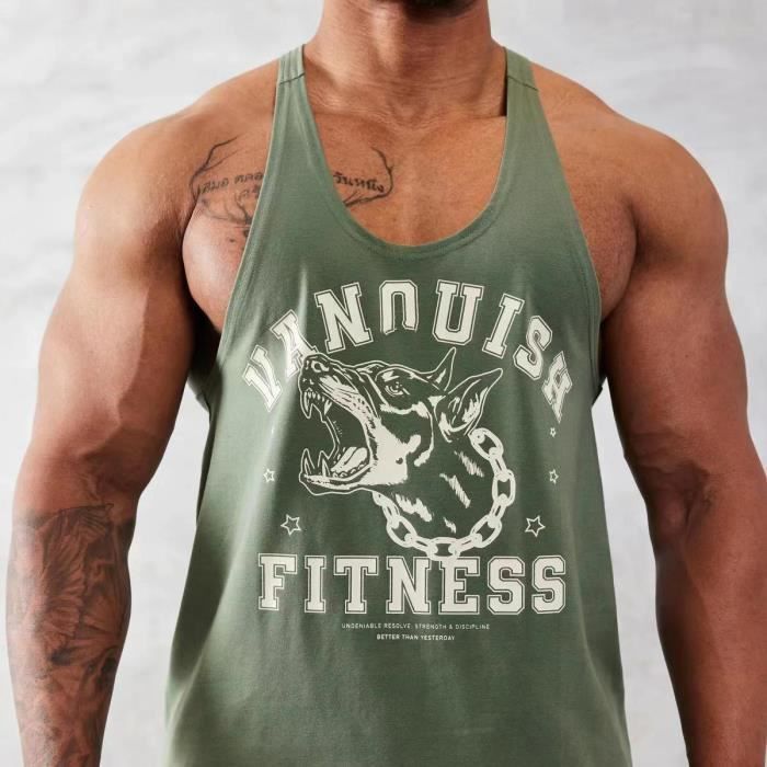 Débardeur (tank Top) American Fighter Homme Taille XL - Imprimé Graphique Entraînement - Orange - Neuf Avec étiquette