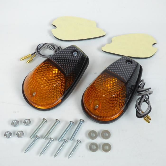 Clignotant goute d'eau carbone orange à ampoule auto pour moto scooter feu  décoratif - MFPN : 56-6025-191563-1N - Cdiscount Auto