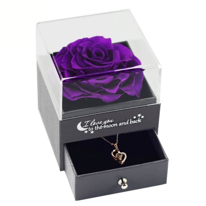 Aloskart Ours Rose Eternelle Avec Bijoux Cachée, Cadeau Saint Valentin Pour Femme, Ourson Rose Eternel Avec Collier, Cadeau Anniversaire Femme, Cadeaux Noël Et Fête Des Mères Pour Maman