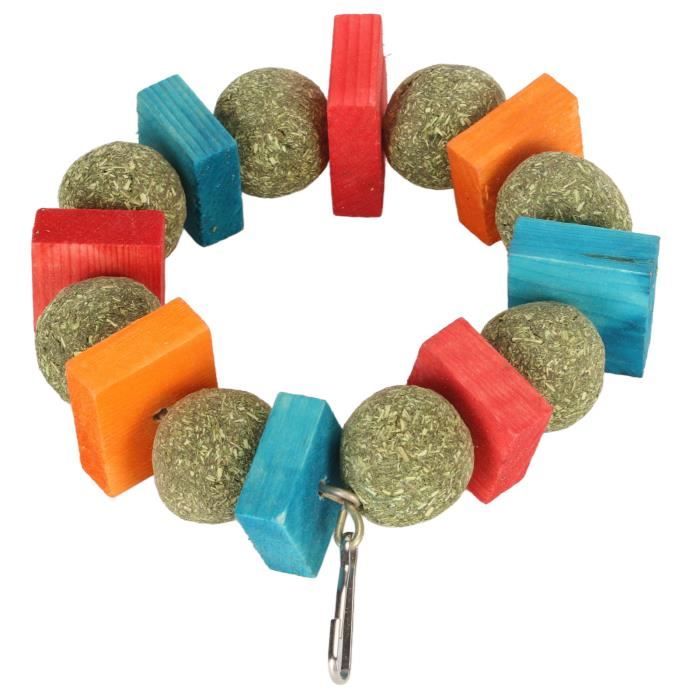 Comparer les prix de OMABETA Jouets à mâcher lapin Bunny Chew Toys Broyage des dents Jouets à mâcher animalerie jouet Bague ronde pièce colorée