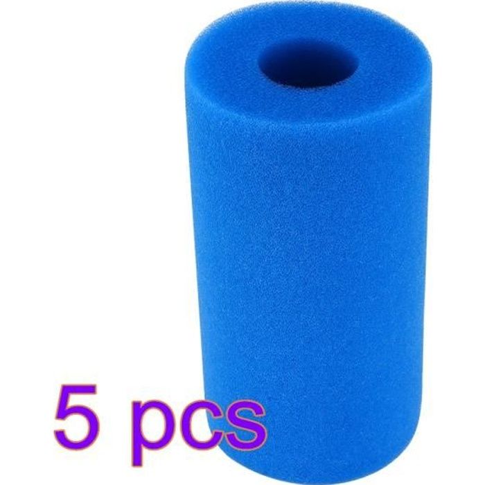 5pcs Filtre à Eau de Piscine Intex Type A Filtre de Piscine Lavable réutilisable Éponge de Cartouche de Mousse