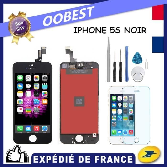 Kit écran Tactile + LCD Pour IPhone 5S Noir - Visiodirect, Neuf Avec Outils Et Colle
