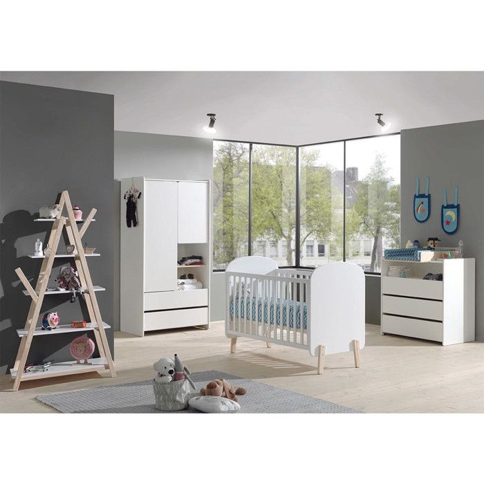 Chambre Complète Bébé 5P Kiddy II Blanc Chambre Complète Bébé 5P Kiddy II Blanc