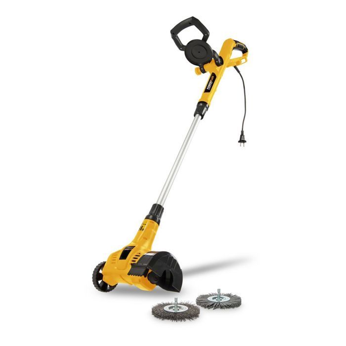 Powerplus Désherbeur Téléscopique Électrique POWXG6650 - Extracteur de Mauvaises Herbes 400 W avec Brosse en Nylon et en Acier