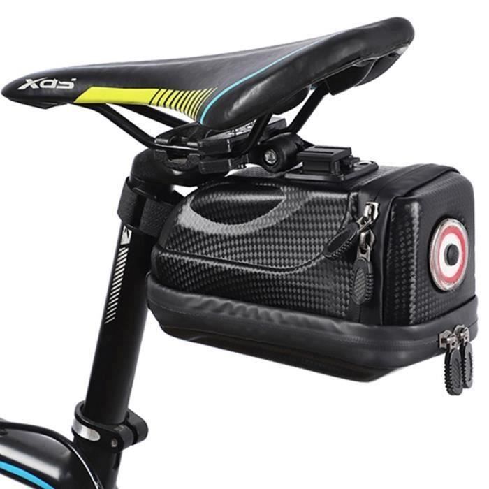 Activité-Panier de Vélo Imperméable Sacoche Vélo Sac Étanche Selle De Vélo Avec Feu Arrière Rechargeable USB - Feu Arrière Ronde