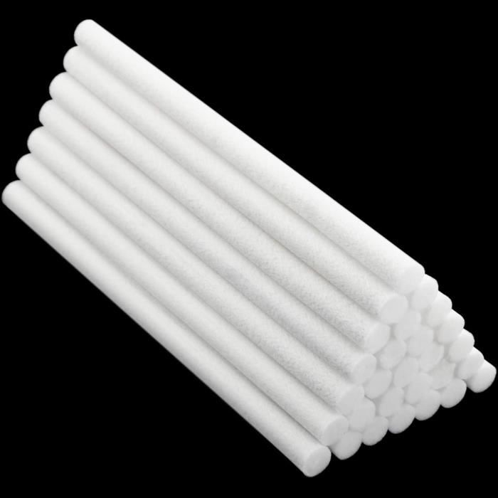 Lot De 40 Bâtonnets Filtrants Coton Pour Humidificateur - 0,8x15 Cm - Recharges Pour Diffuseurs USB - Améliore La Brumisation