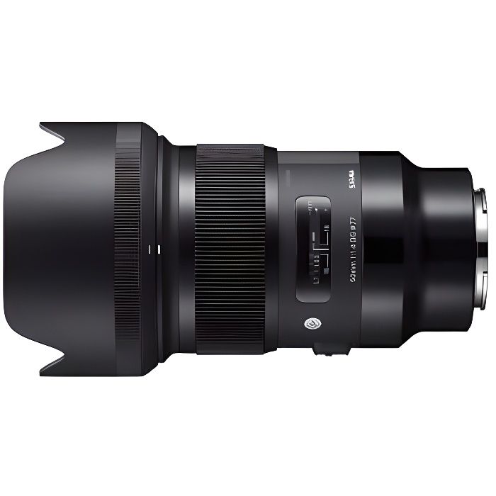 Objectif Sigma 50mm F/1.4 DG HSM Art pour Monture Sony - Ouverture F/1.4 - Poids 815g - Distance focale 50mm