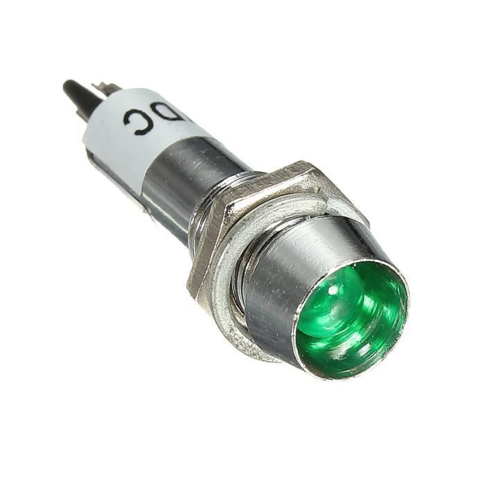 Voyant LED étanche 6V - 8mm - Rouge - Pour Tableau De Bord Auto, électronique, Bureau