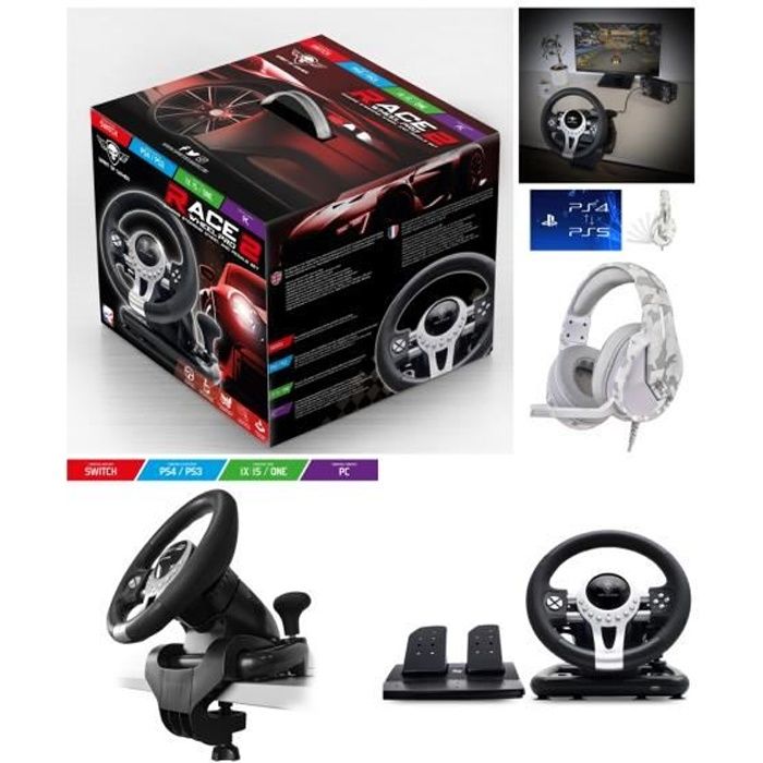SUBSONIC - SV450 - Volant de Course - Compatible Xbox Series, Switch, PS4, Xbox  One, PC (programmable) - Cdiscount Informatique