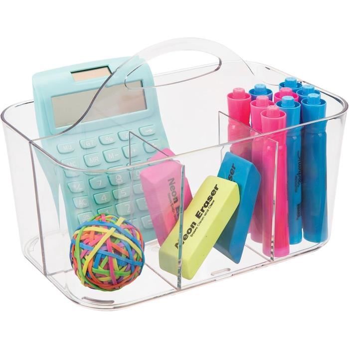 Lot De 2 Boîtes De Rangement Pour Craies - Fournitures Scolaires Et De Bureau - Dimensions ~11.3x9.2x2.7 Cm