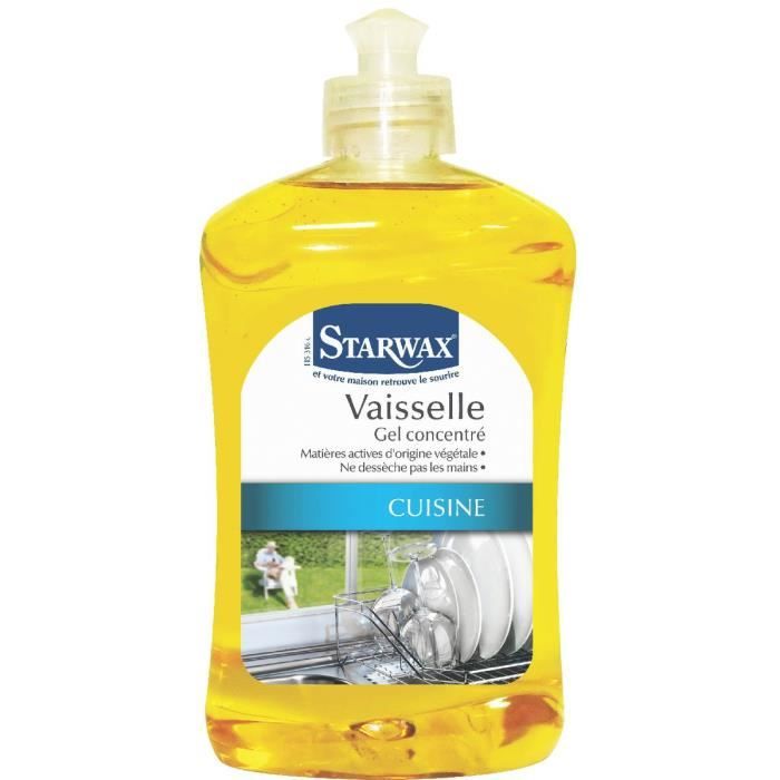 liquide vaisselle starwax - citron - flacon 500 ml