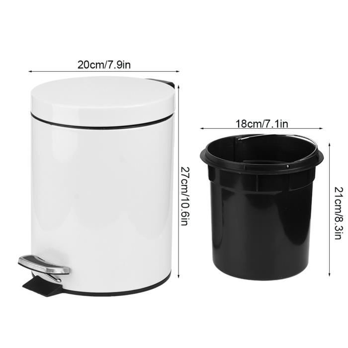 Lot De 2 Corbeilles à 2 Compartiments En Plastique Avec Bord Rond De 25 Litres Et Couvercle