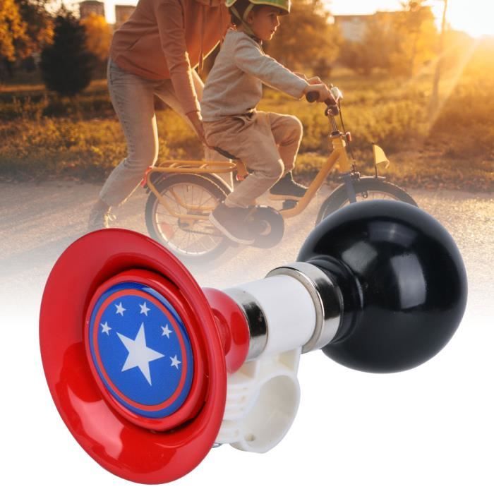 Klaxon de vélo pour enfants SURENHAP - Cloche d'avertissement de klaxon pour garçons et jeux draisienne - Rouge