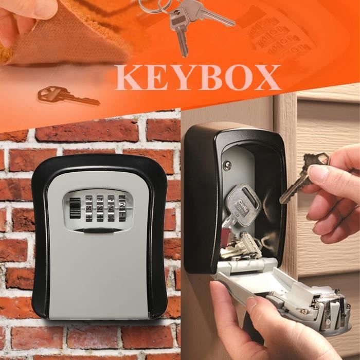 Etanche Boite à Clés Sécurisée Boite a Clefs Murale Coffre Clef Exterieur  Boitier Clefs Securise Coffre Fort a Clef Mural Key Safe Box-Partagez  L'accès à Vos Clés en Toute Sécurité