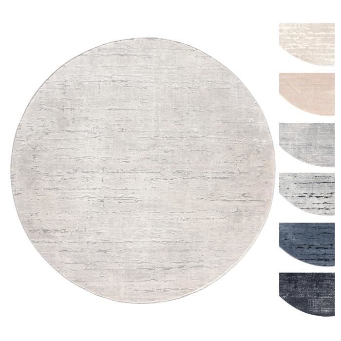 makeups1 Tapis Salon Moderne Grand Motif Demi-Cercle Orange-Jaune-Gris Couloir Chambre Cuisine Salle de Bain Tapis Doux 120 x 180 cm