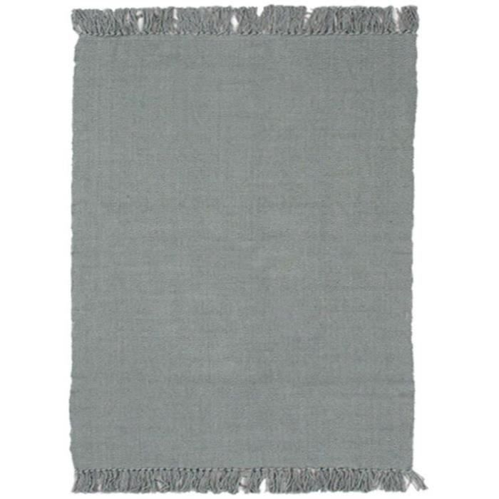 THE DECO FACTORY Tapis de salon SIMPLY Coton - 120 x 170 cm - Gris foncé