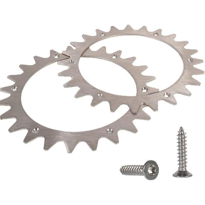 Piques En Acier Inoxydable Pour Roues De Tondeuse Robot Worx Landroid S/M - Lot De 2 Pointes + 12 Vis - Améliore L'adhérence