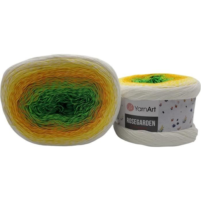 Fil à Tricoter/crochet Dégradé De Couleur - 4 Pelotes De 100 G (400 G Total) - Coton/Acrylique/Laine - Pour Pulls, Bonnets, écharpes