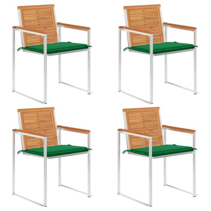 vidaXL Chaises jardin lot de 2 Acacia massif
