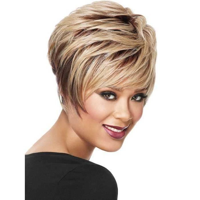 perruque blonde courte femme