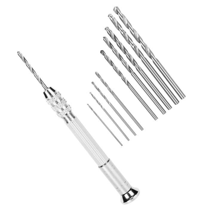 Perceuse électrique Manuelle Précise - Avec 17 Forets, 200 Vis à œil, Vitesse Variable 3000-20000 Tr/min - Pour Résine, Bois, Bijoux, Projets DIY