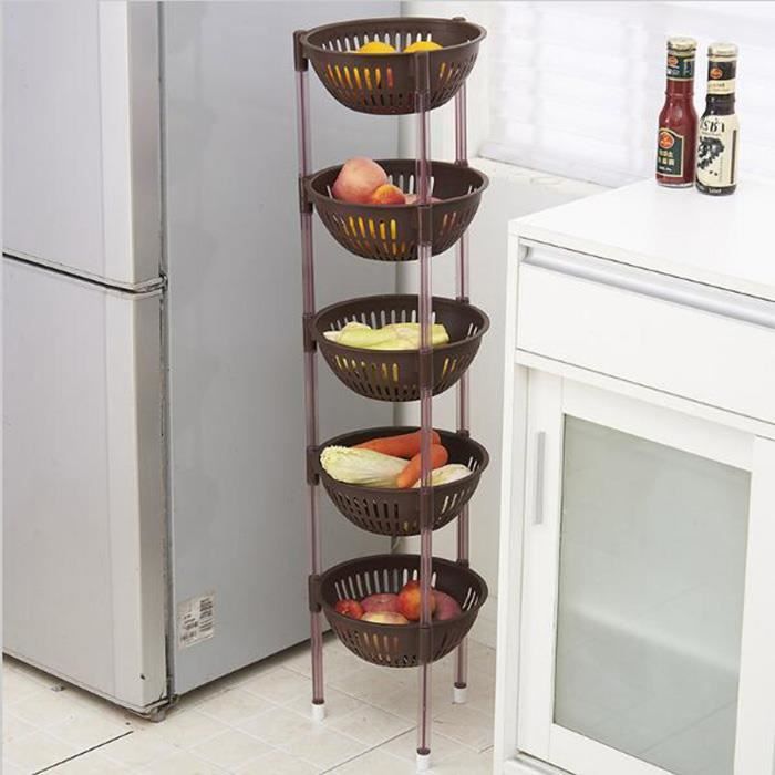 Cuisine Plastique Legume Fruit Panier Etagere De Stockage Multi