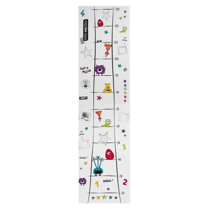 Sticker Mural Toise Pour Enfant Mesure De Taille Theme Monstre H130cm Noir Cdiscount Puericulture Eveil Bebe