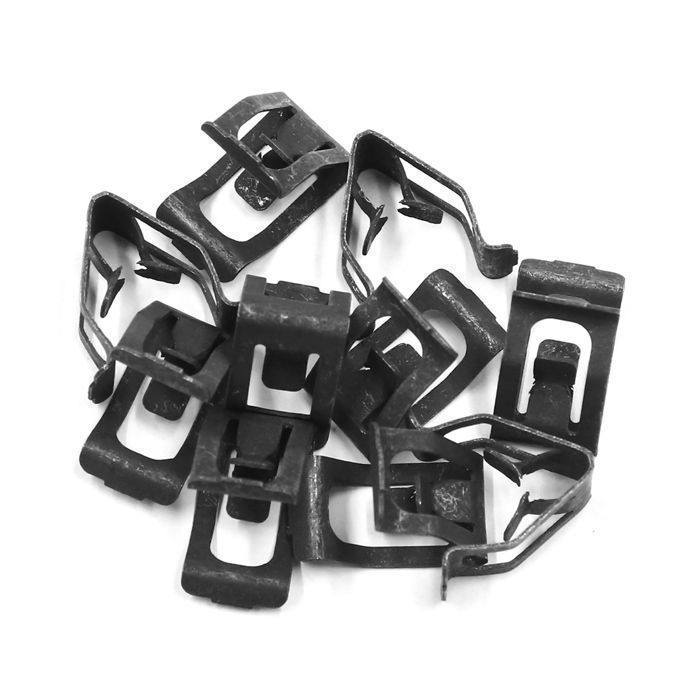 20 Clips Fixation Métal Pour Tableau De Bord Voiture - 18mm - Noir - Sourcing Map