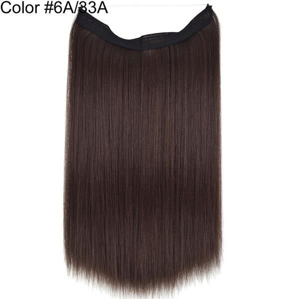Extensions de cheveux Halo, postiche Invisible en fil élastique, sans Clip  ni colle, fibres synthéti -6A-33A-22 pouces - Cdiscount Au quotidien