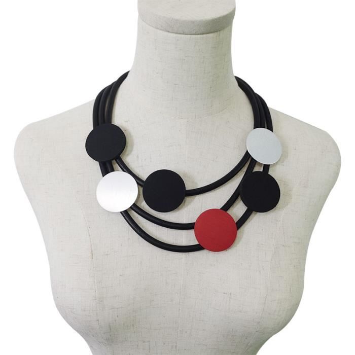 Collier Court Vintage En Composite Rouge Cerise - Marque Claire's - Occasion