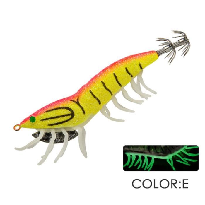 11pcs appâts de pêche aux crevettes colorés 9.2k / 10cm appât leurre de