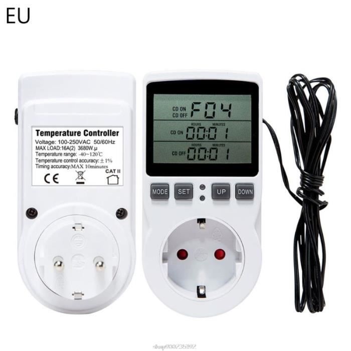 Multi Fonction thermostat régulateur de température Socket Outlet Avec Minuteur Interrupteur