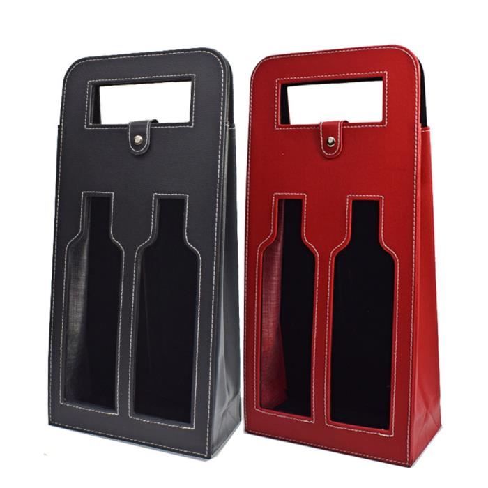 Sac à Bouteilles 4 Compartiments Feutre Gris – Porte-Bouteilles Réutilisable Vin Champagne 4x1.5L Avec Poignées