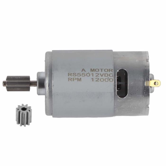 Moteur Électrique RS550 12V – Puissant, Couple Élevé – Pour Voiture Jouet, Moto Enfant, Bricolage (550-30000)