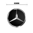 Lot de 4 Cache Moyeu de Roue 60mm Noir Modifiés pour Jante Mercedes  - Logo Mercedes Benz-1
