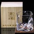 Verres à cocktails,Chamvin Edo coupe verre à whisky japonais verres à Cocktail vin papier froissé Bar Rock - Type 1 cup with box-1