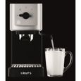 Krups Machine à café, Cafetière expresso, 15 bars, Réservoir 1 L, Préchauffage rapide, Calvi Noir et Inox P344010-1